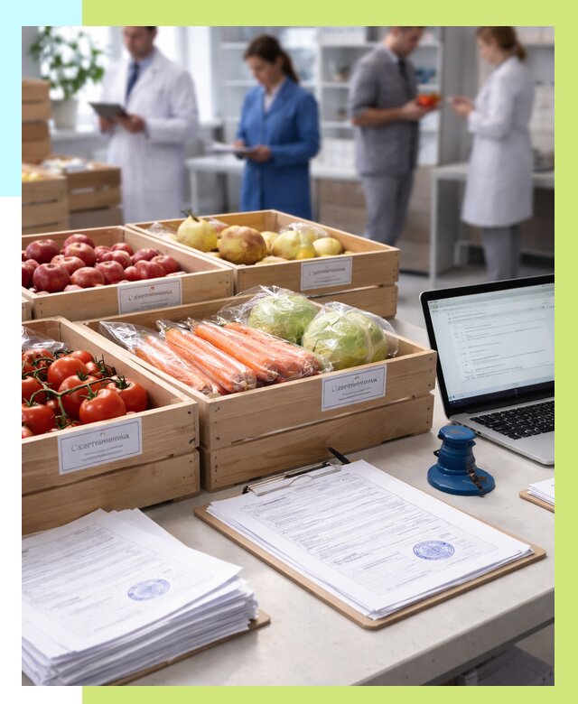 Сертификация овощей и фруктов в Обнинске от 8628 р. | Алешин-Бнн