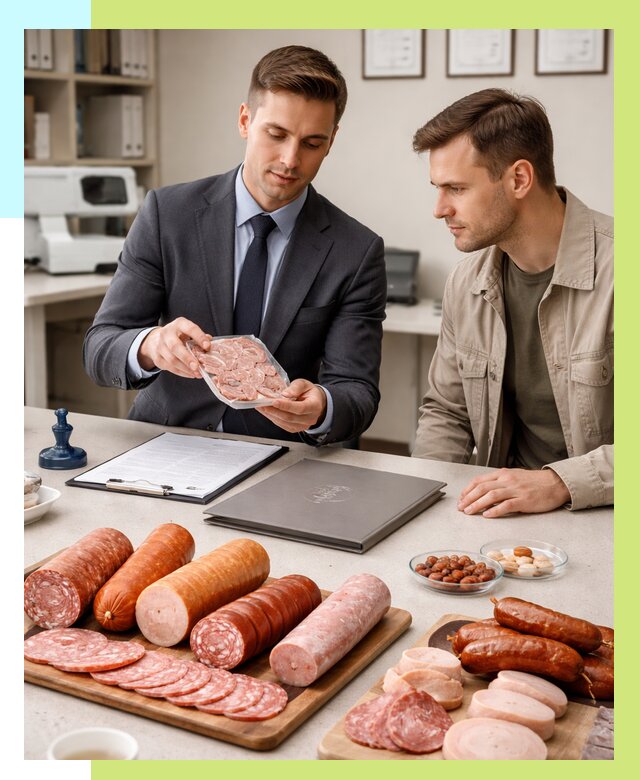 Сертификация колбасных изделий в Обнинске от 7613 р. | Алешин-Бнн